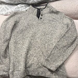 Eddie Bauer Men's Speckled Gray Crewneck Sweater